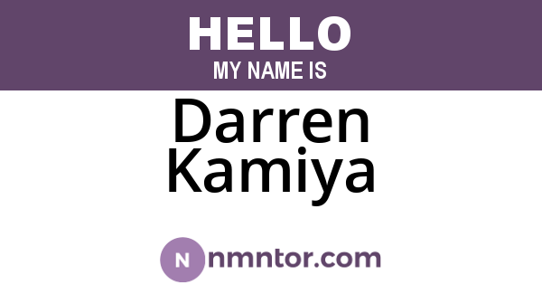 Darren Kamiya