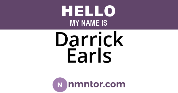 Darrick Earls