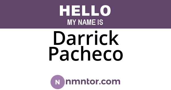 Darrick Pacheco