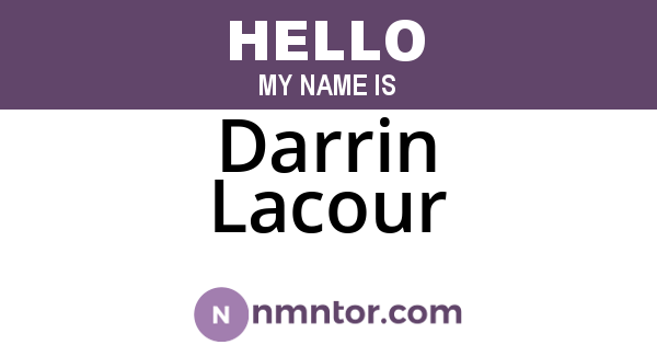 Darrin Lacour