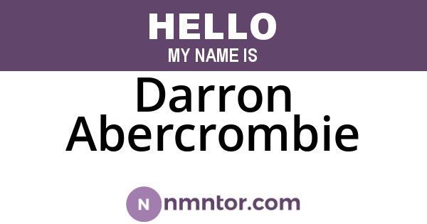 Darron Abercrombie