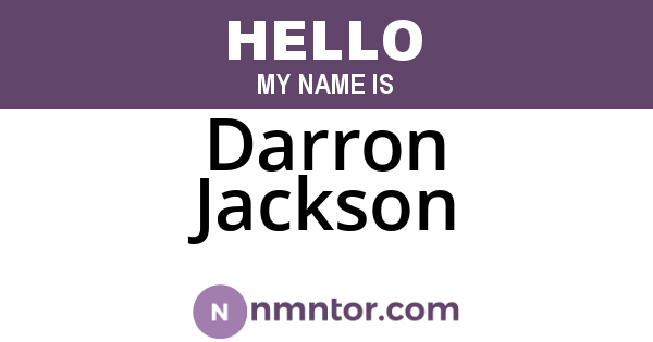 Darron Jackson