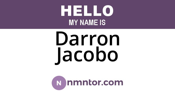 Darron Jacobo