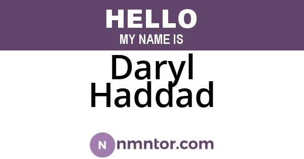 Daryl Haddad