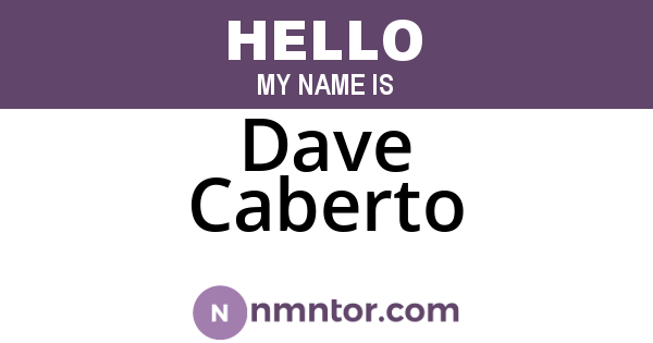 Dave Caberto