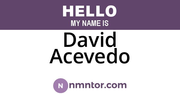 David Acevedo