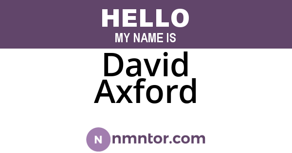 David Axford