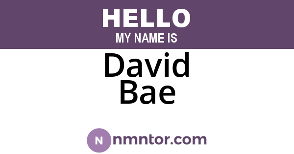 David Bae
