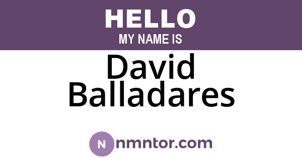 David Balladares