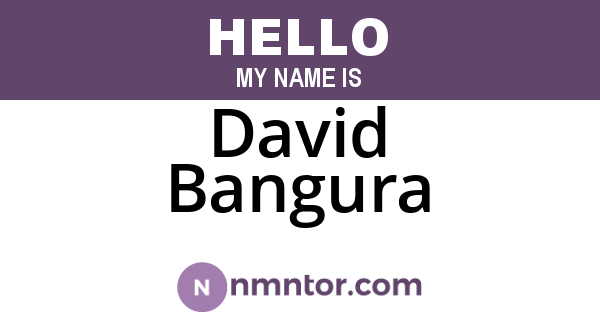 David Bangura