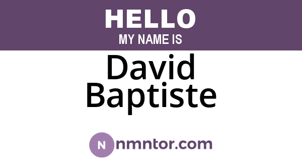 David Baptiste