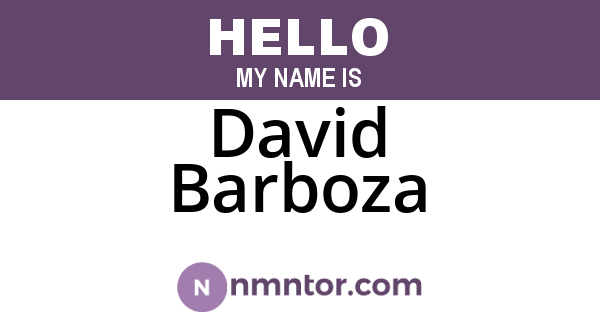 David Barboza