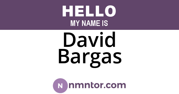 David Bargas