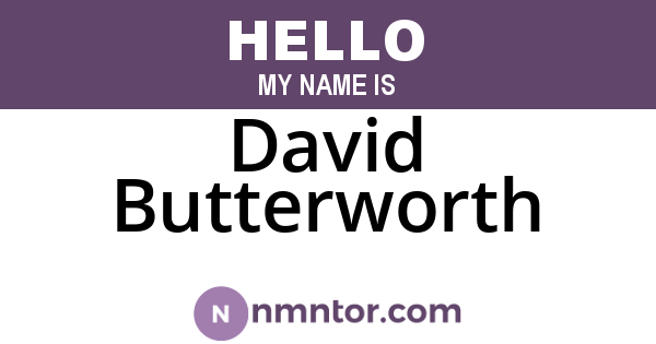 David Butterworth