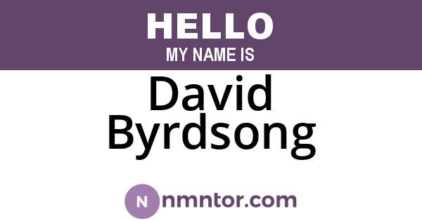 David Byrdsong