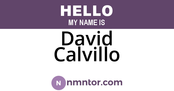 David Calvillo