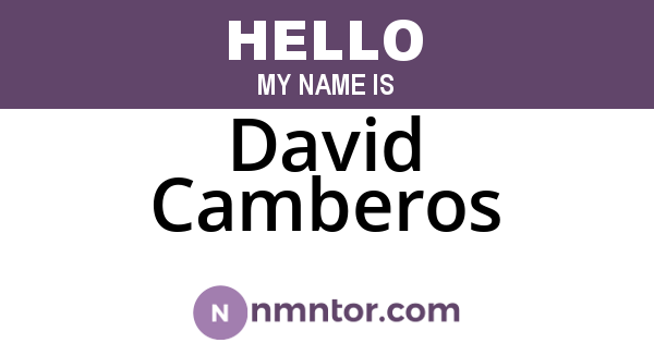 David Camberos