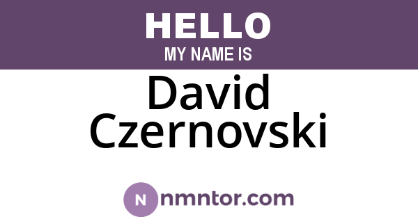 David Czernovski