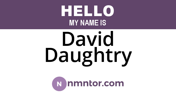 David Daughtry
