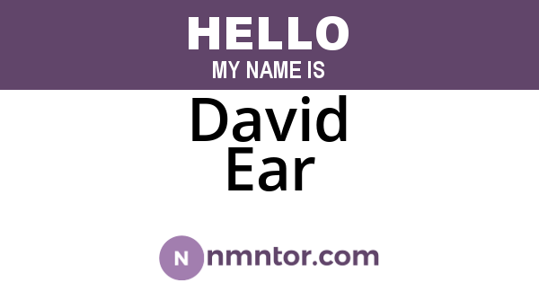 David Ear