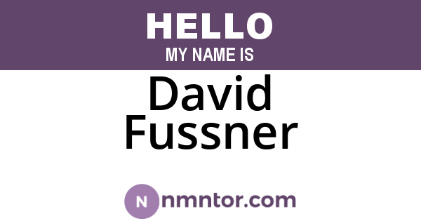 David Fussner