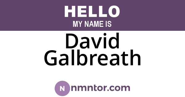 David Galbreath