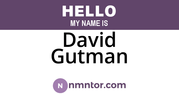 David Gutman