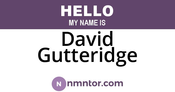 David Gutteridge