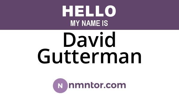 David Gutterman