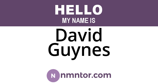 David Guynes