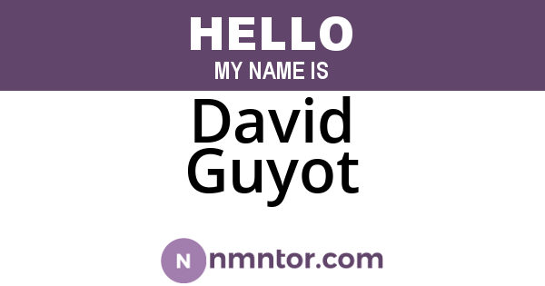 David Guyot