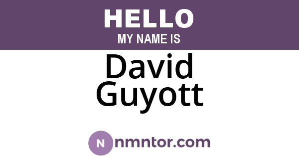 David Guyott