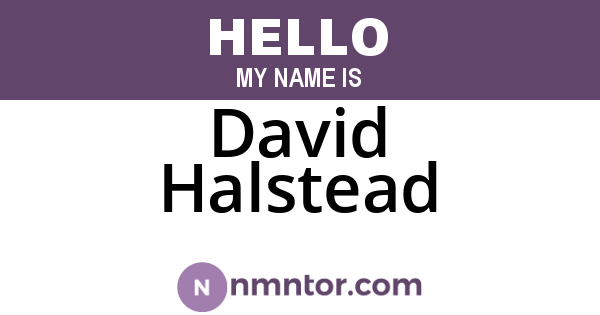 David Halstead