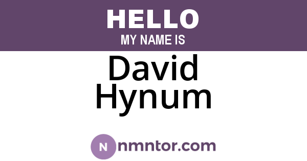 David Hynum