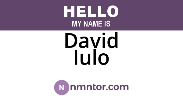 David Iulo