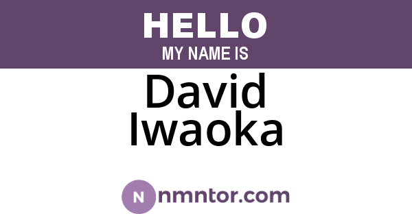 David Iwaoka