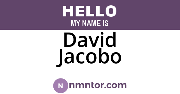 David Jacobo
