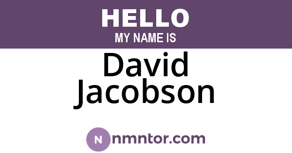David Jacobson