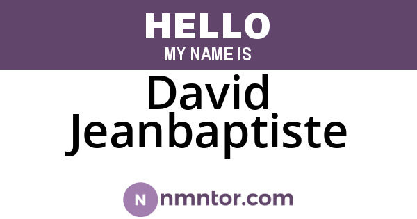 David Jeanbaptiste