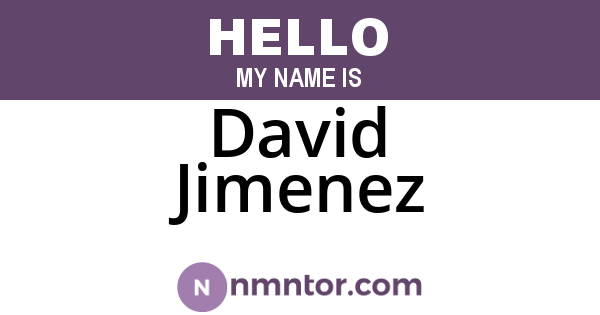 David Jimenez
