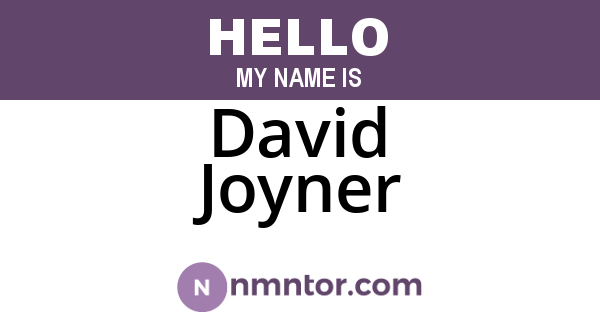 David Joyner