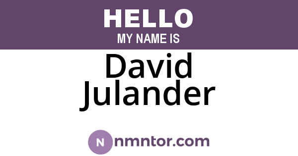 David Julander