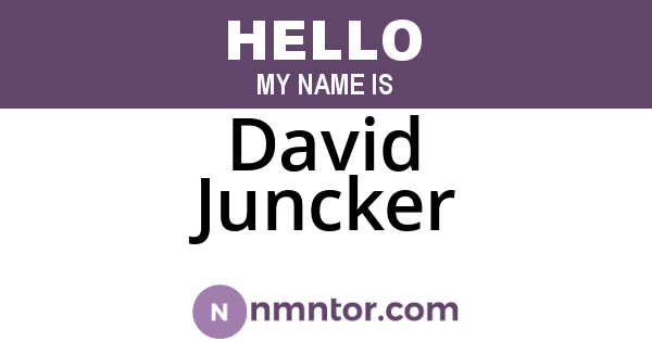 David Juncker