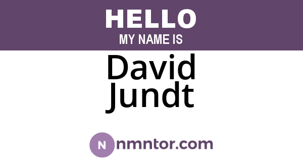 David Jundt