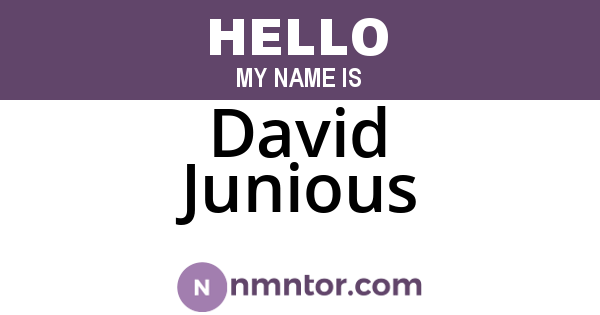 David Junious