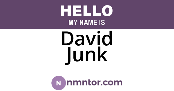 David Junk
