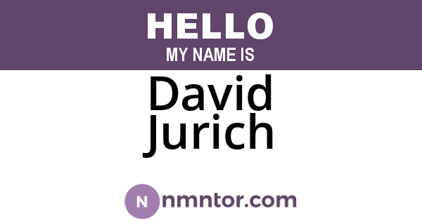 David Jurich