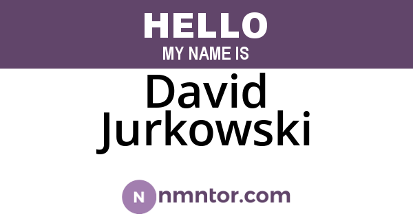 David Jurkowski