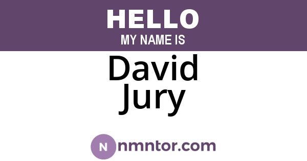 David Jury