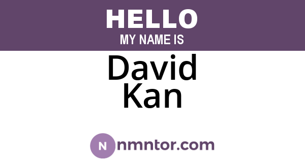 David Kan